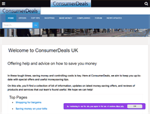 Tablet Screenshot of consumerdeals.co.uk
